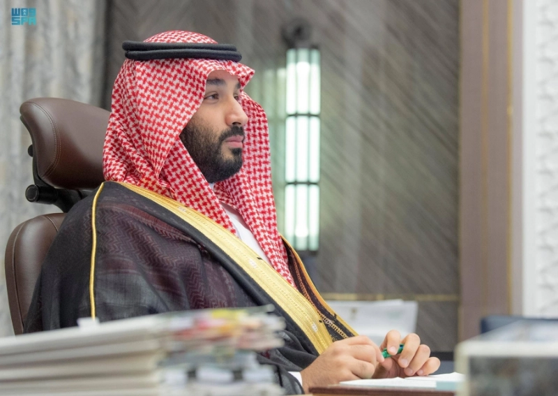 الأمير محمد بن سلمان خلال جلسة مجلس الوزراء (واس)