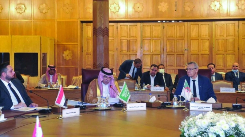 القصبي خلال اجتماع مجلس وزراء الإعلام العرب (واس)