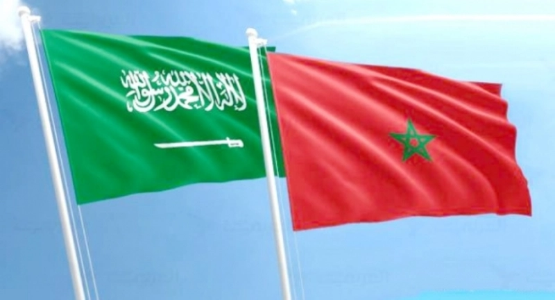 علم السعودية والمغرب