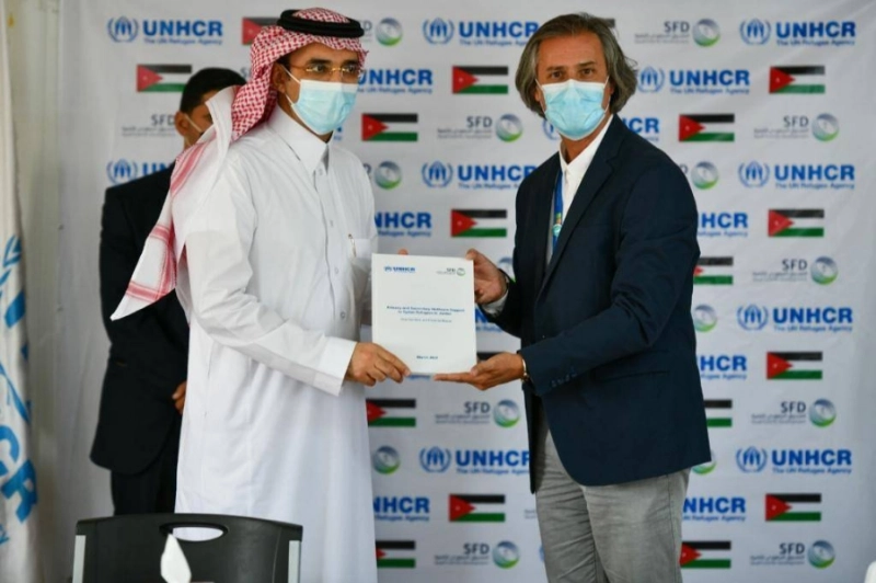 "الصندوق السعودي للتنمية" و"المفوضية السامية لشؤون اللاجئين" يدشنان مشروع تطوير شبكة كهرباء مخيم الأزرق للاجئين السوريين في الأردن