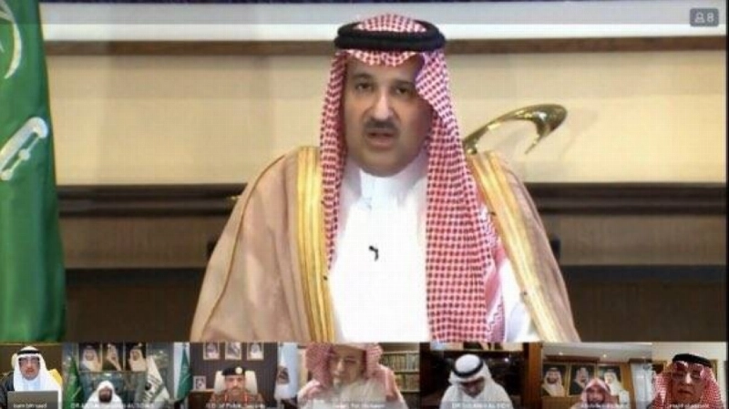 فيصل بن سلمان متحدثا خلال الندوة عن بعد (مكة)
