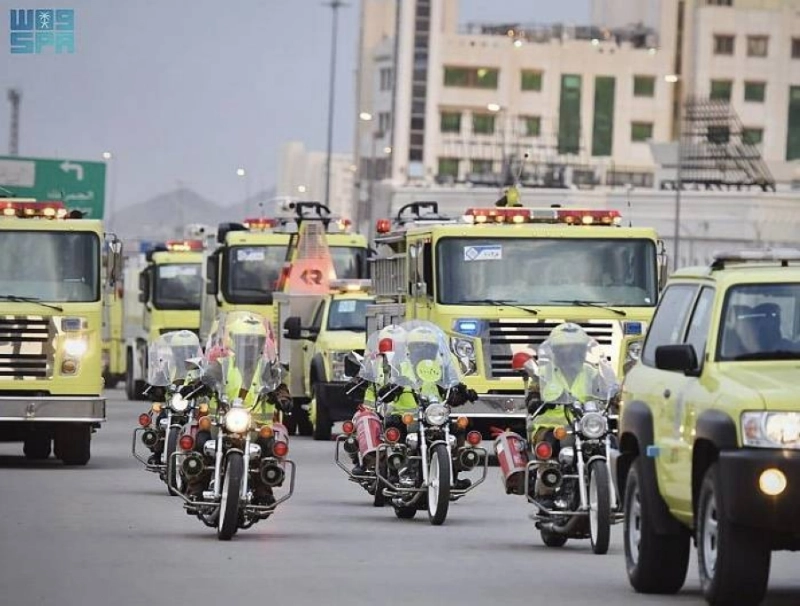 الدفاع المدني يعزز السلامة والحماية لحجاج بيت الله الحرام