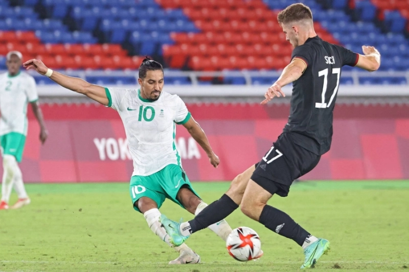 من مباراة السعودية وألمانيا (مكة)