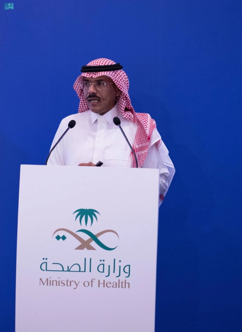 محمد العبدالعالي متحدثا خلال المؤتمر الصحفي