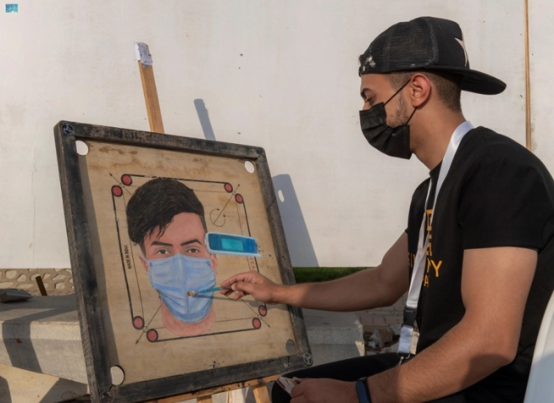 من عروض الرسم خلال الفعالية (مكة)
