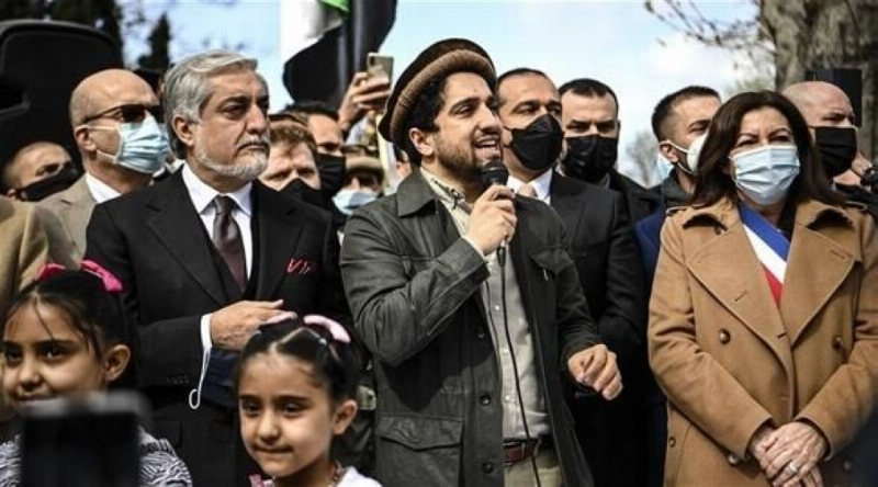 أحمد مسعود الابن بين عمدة باريس آن هيدالغو ونائب الرئيس الأفغاني السابق عبدالله عبدالله