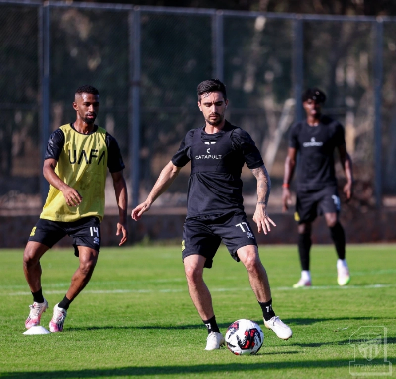 جانب من تدريبات الاتحاد في المغرب (مكة)