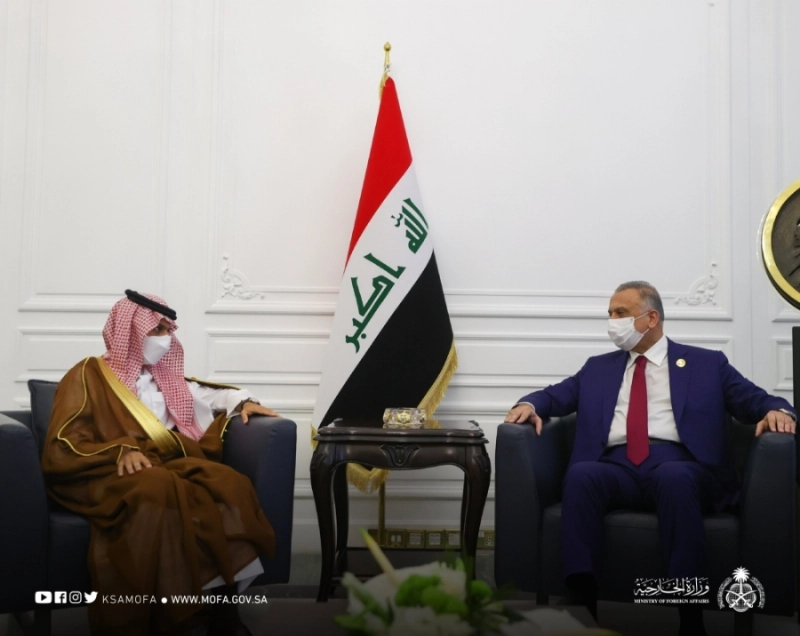 رئيس الوزراء العراقي لدى استقبال وزير الخارجية السعودي (موقع الخارجية)