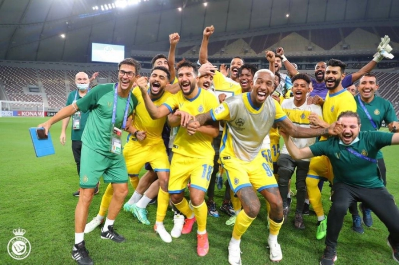 النصر عقب التأهل لربع نهائي أبطال آسيا