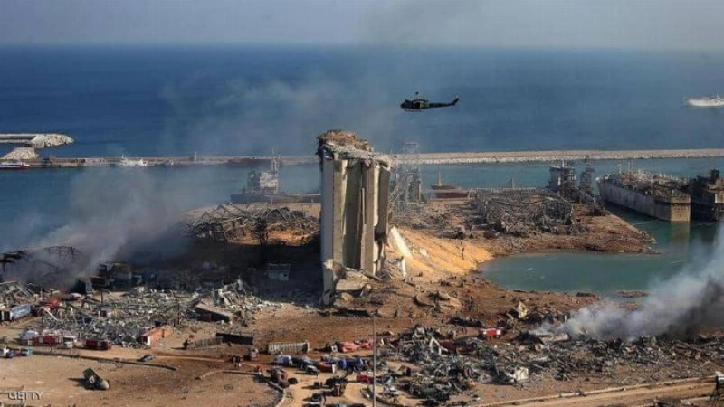مبان مدمرة خلفها الانفجار (مكة)