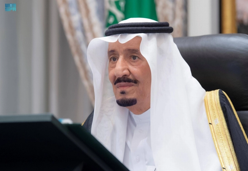خادم الحرمين لدى ترؤسه جلسة مجلس الوزراء (واس)
