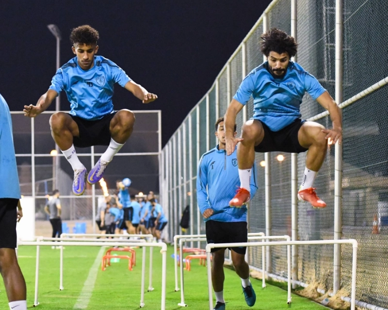جانب من تدريبات الفتح الأخيرة