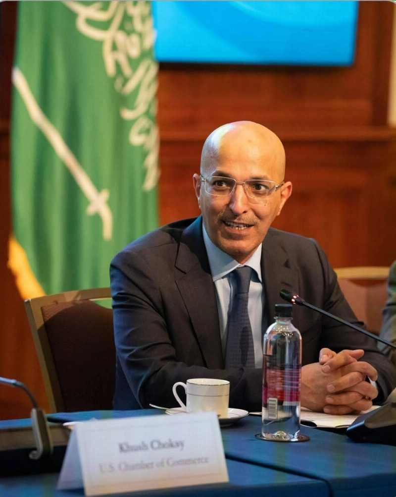 محمد الجدعان خلال مشاركته باجتماعات البنك الدولي وصندوق النقد