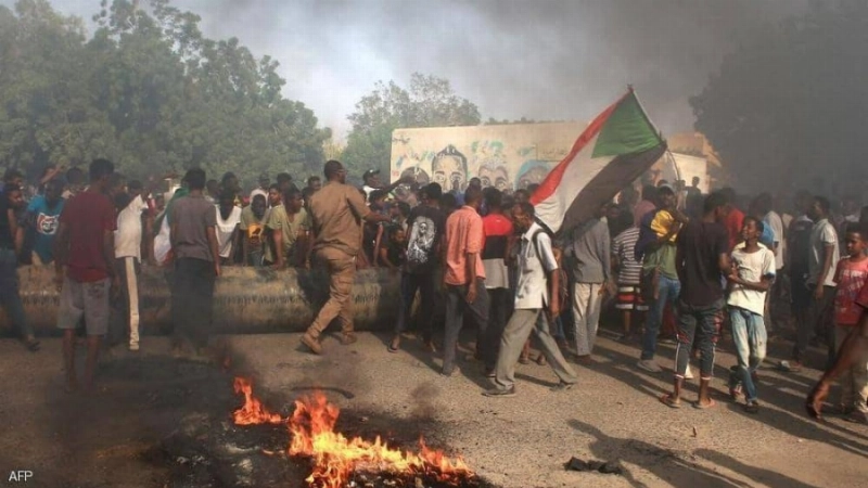 جانب من تظاهرات السودان (مكة)
