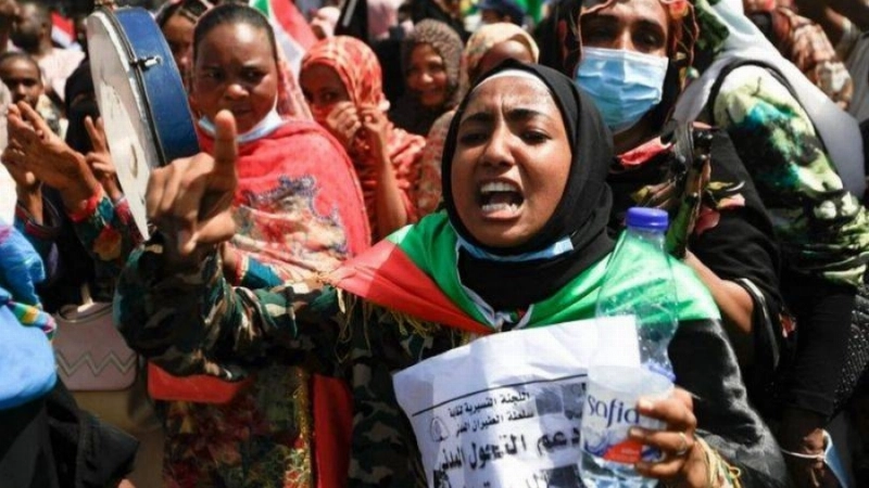 جانب من الاحتجاجات التي يشهدها السودان (مكة)