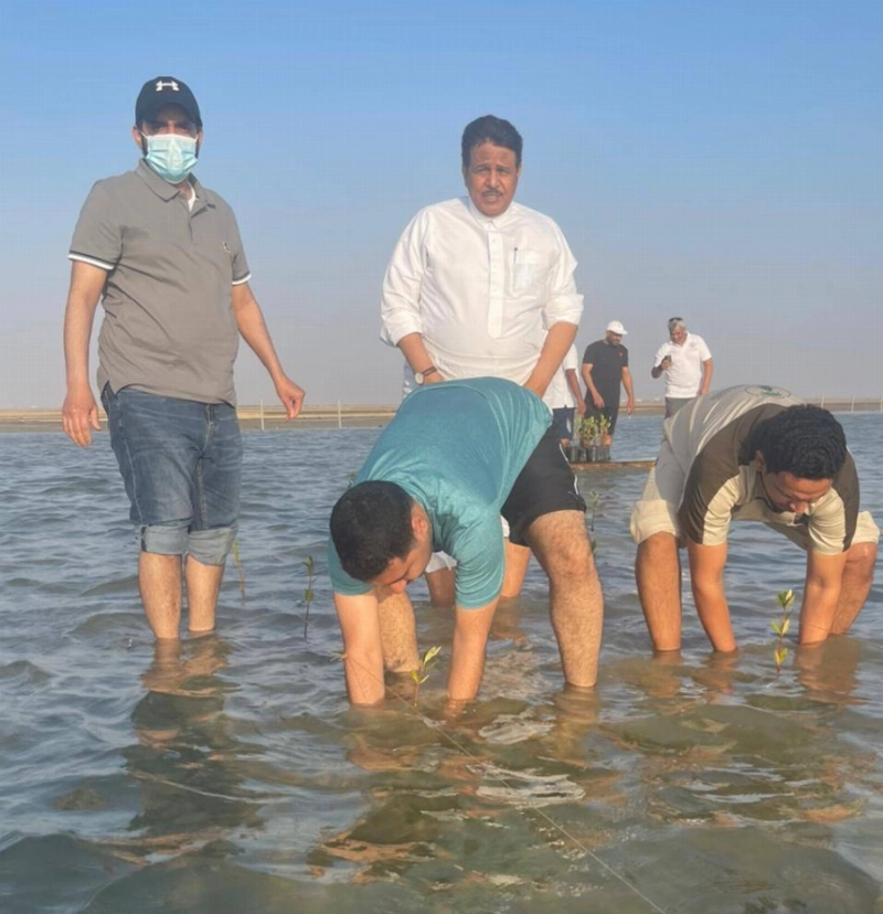 المتطوعون خلال إطلاق المبادرة (مكة)