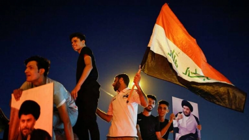 من احتفالات «الصدريين» بالفوز الكاسح (مكة)