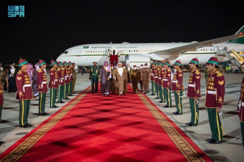 من مراسم استقبال الأمير محمد بن سلمان (واس)