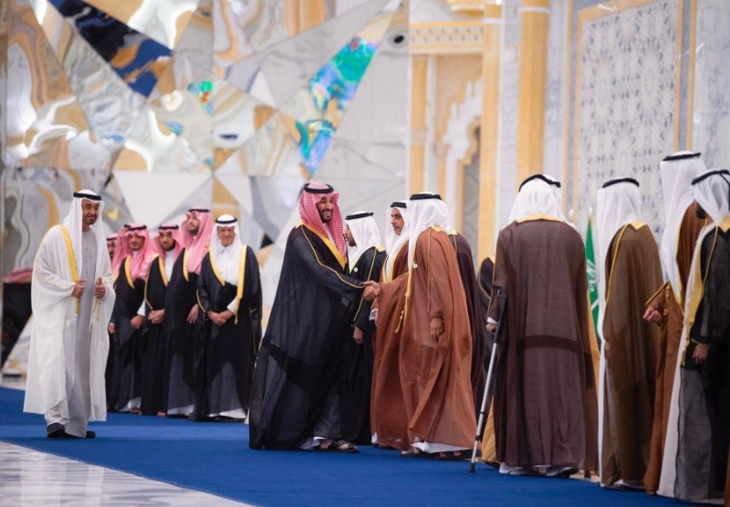 من مراسم استقبال الأمير محمد بن سلمان (واس)