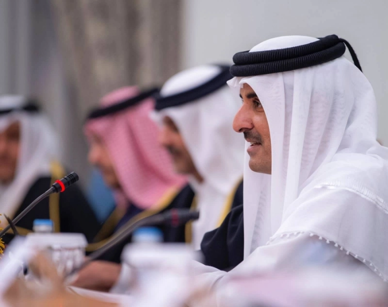 من اجتماع الأمير محمد بن سلمان والشيخ تميم آل ثاني (واس)