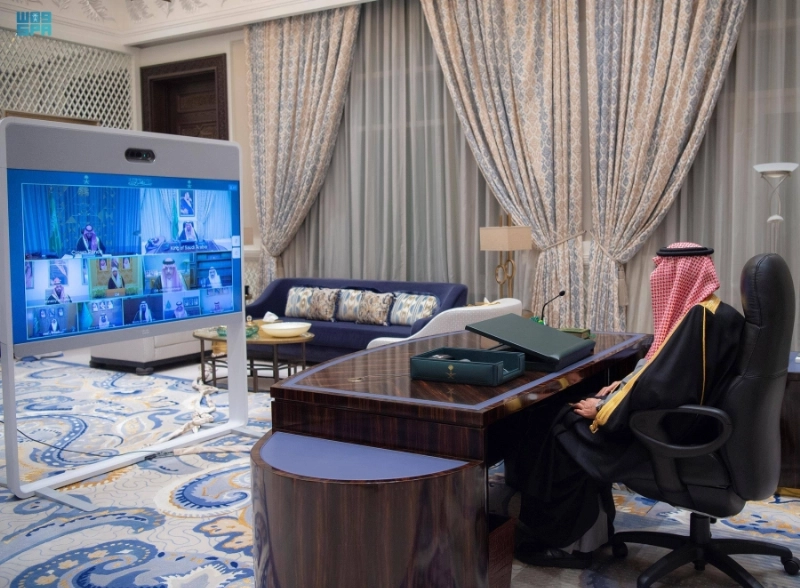 خادم الحرمين خلال إعلان الميزانية العامة للدولة (واس)
