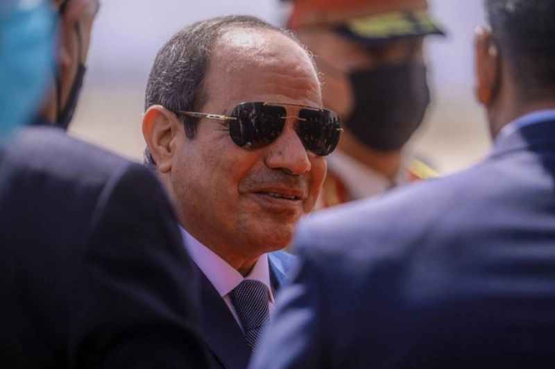 السيسي خلال افتتاح مشاريع بالصعيد (د ب أ)
