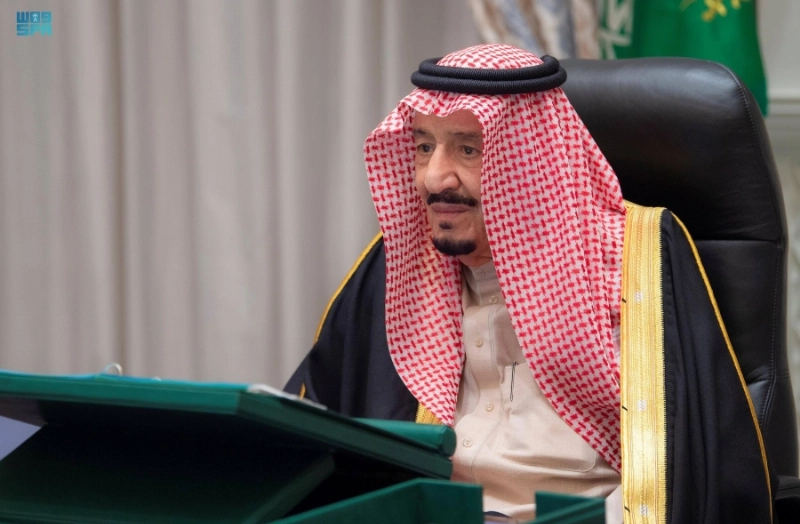 خادم الحرمين مترئسا جلسة مجلس الوزراء (واس)