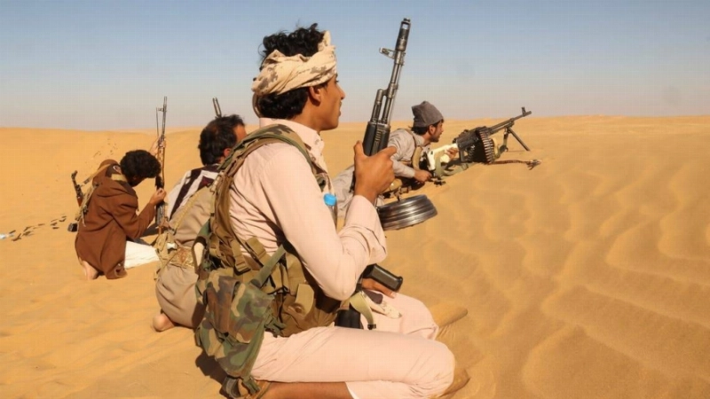 عناصر من القبائل التي تقاتل بجانب الجيش اليمني (مكة)
