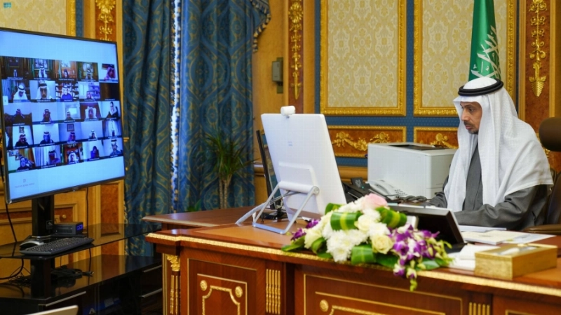 من جلسة الشورى عبر الاتصال المرئي (مكة)