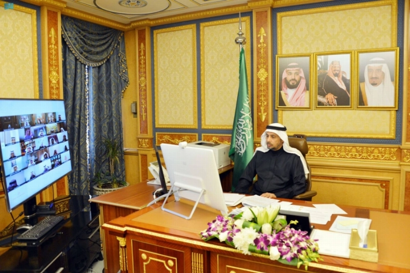 من جلسة الشورى أمس عبر الاتصال المرئي (مكة)