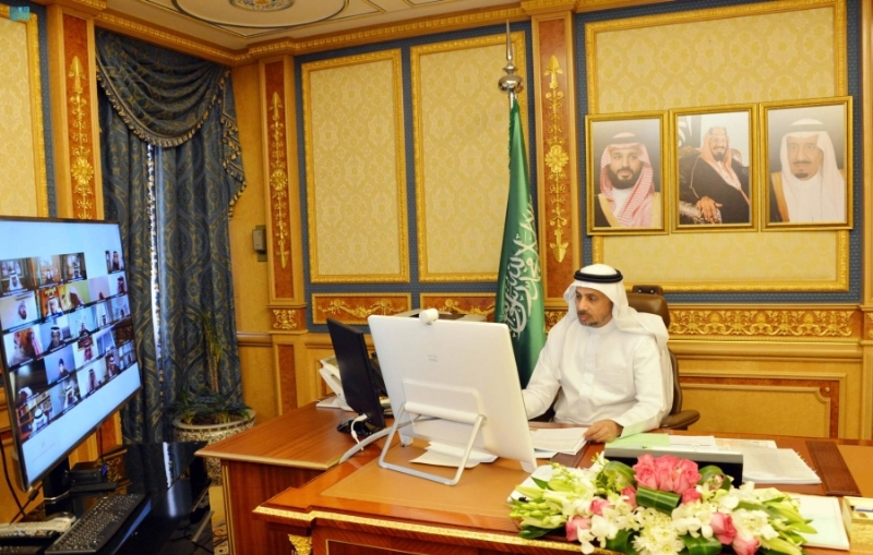 من جلسة الشورى عبر الاتصال المرئي (مكة)
