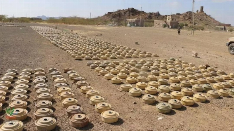 ألغام استخرجها مسام السعودي من شبوة ومأرب (مكة)