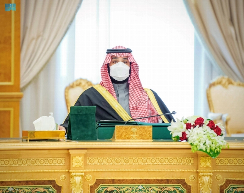 الأمير محمد بن سلمان خلال جلسة مجلس الوزراء