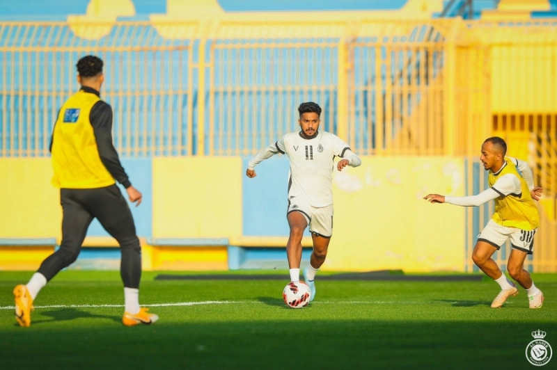 جانب من تدريبات النصر