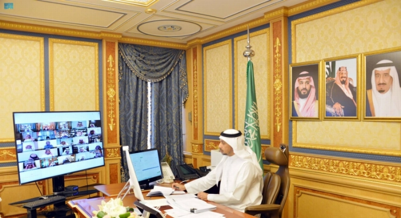 من جلسة الشورى عبر الاتصال المرئي (مكة)