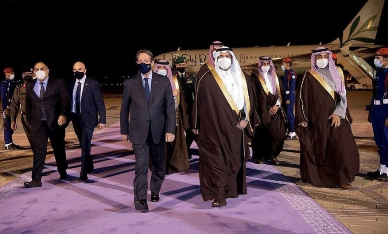 رئيس جمهورية قبرص يصل الرياض (واس)