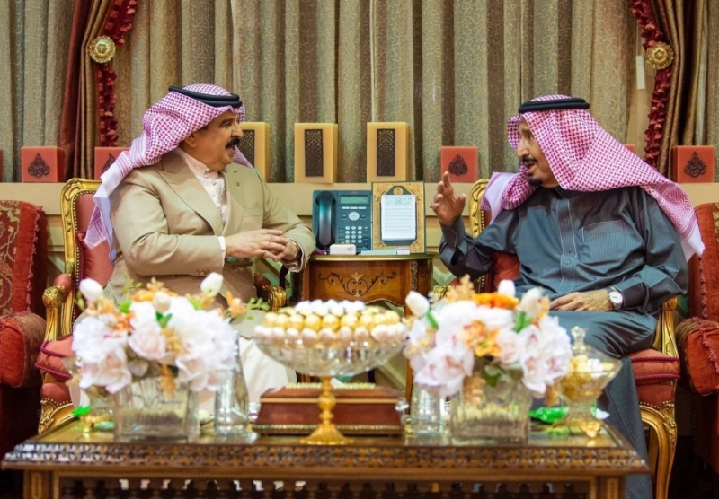 خادم الحرمين الشريفين يستقبل ملك مملكة البحرين ويقيم مأدبة غداء تكريماً لجلالته (واس)