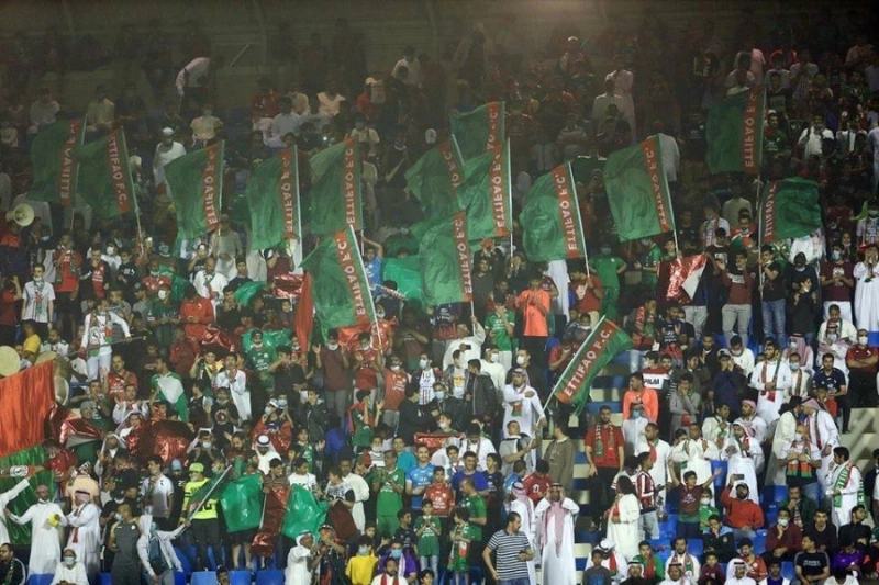 جماهير الاتفاق في إحدى المباريات (مكة)