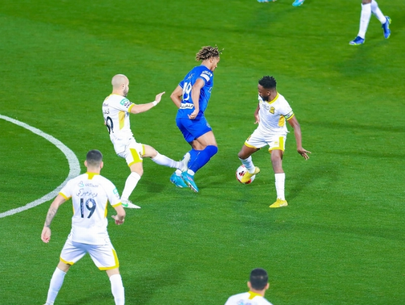 من مباراة الهلال والاتحاد (مكة)