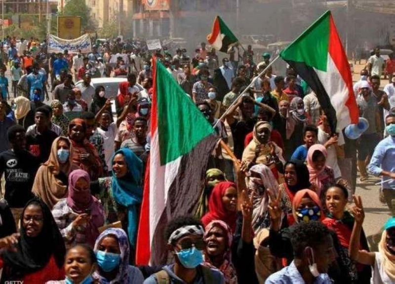 جانب من مظاهرات السودان (مكة)