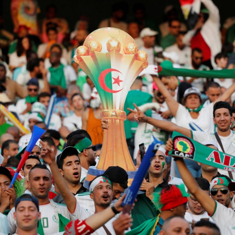 مشجعون جزائريون خلال بطولة أمم أفريقيا (د ب أ)