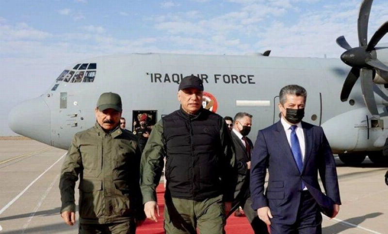مصطفى الكاظمي لدى زيارته أربيل