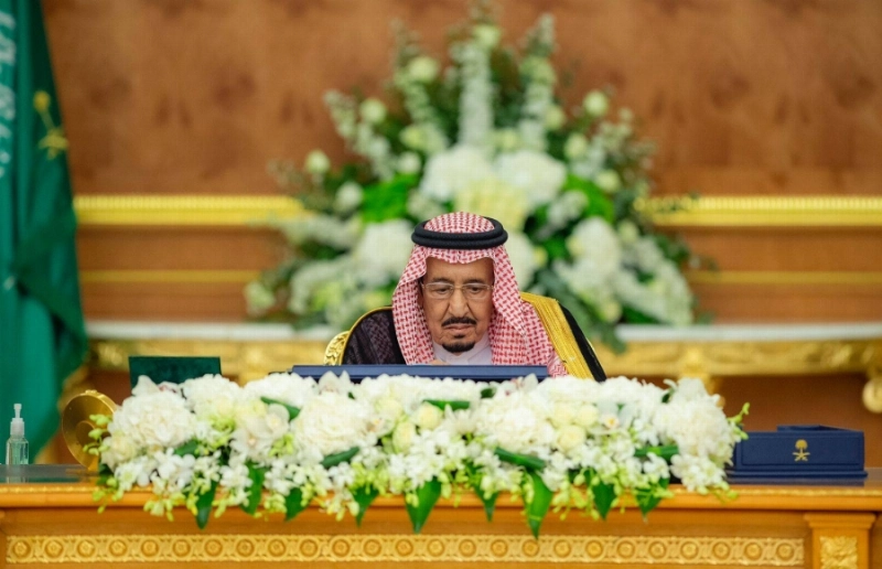 خادم الحرمين مترئسا جلسة مجلس الوزراء (واس)