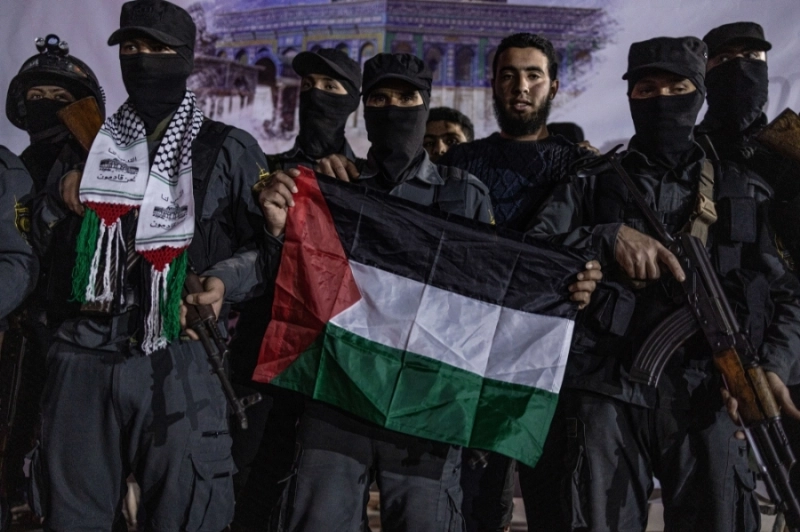 فلسطينيون يحتجون على الاعتداءات الإسرائيلية (د ب أ)