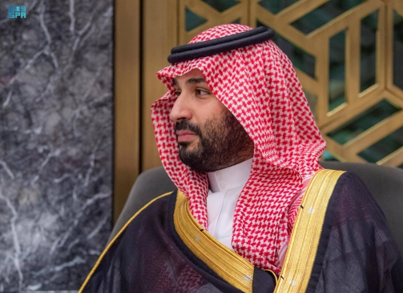 الأمير محمد بن سلمان خلال لقائه محمد إدريس ديبي (واس)
