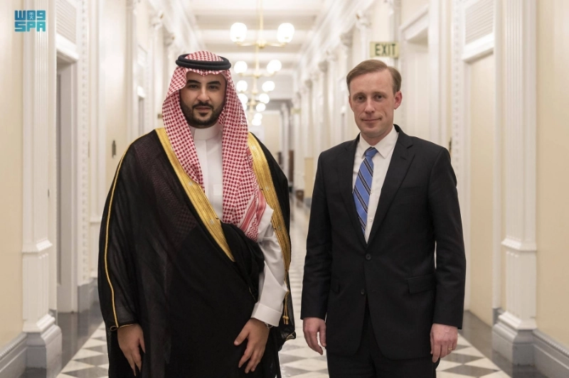 خالد بن سلمان لدى لقائه جيك سوليفان (واس)