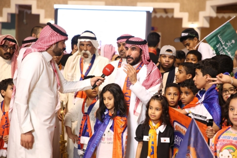 إداريو الفيحاء عقب الوصول إلى المجمعة
