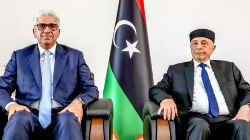 فتحي باشاغا وعقيلة صالح (مكة)