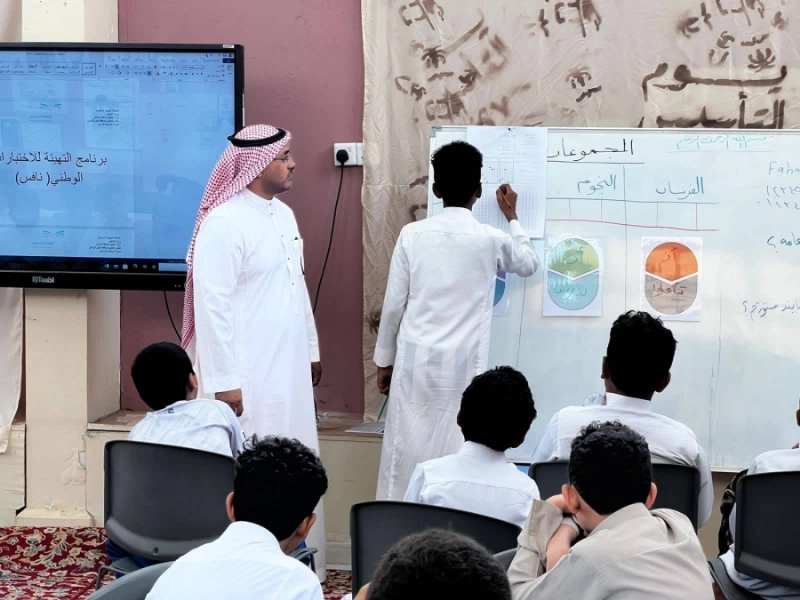 من الاستعدادات لاختبارات نافس (مكة)