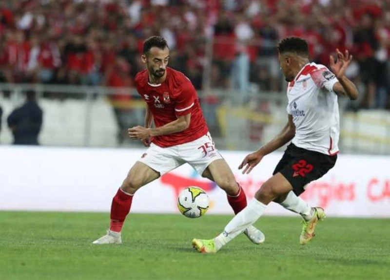 من مباراة فريق الأهلي والوداد في النهائي